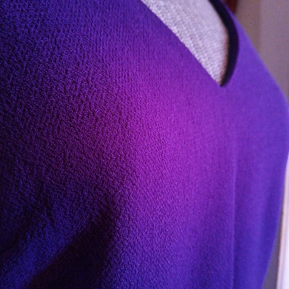 J. CREW Solid Purple Dress - Picture 2 of 6